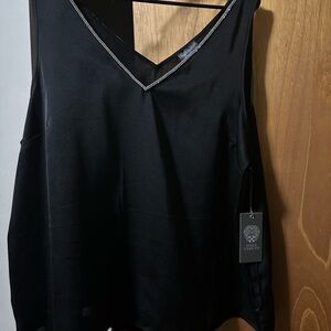 Vince Camuto Black Camisole with Silver Trim
